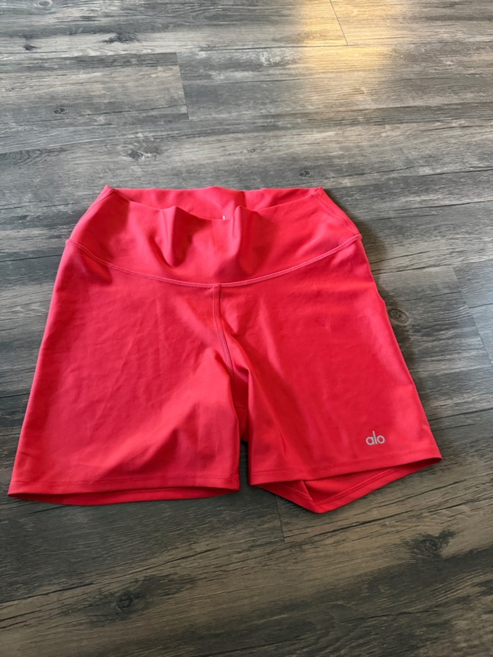 ALO Yoga Red High-Rise Athletic Shorts